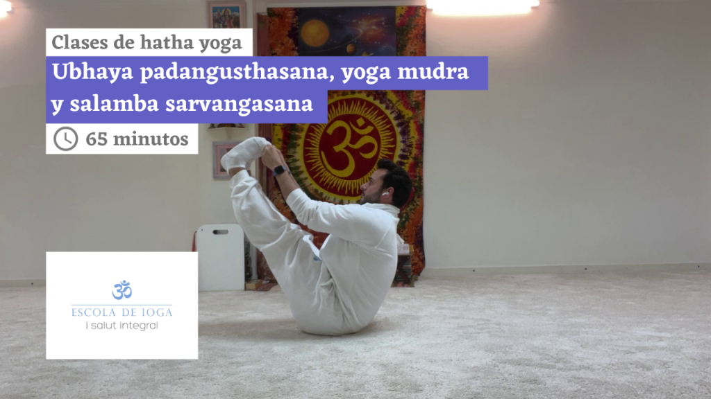 Hatha yoga: ubhaya padangusthasana, yoga mudra y salamba sarvangasana