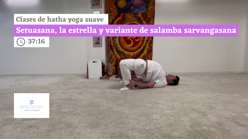 Hatha yoga suave: setuasana, la estrella y variante de salamba sarvangasana